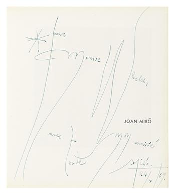 MIRÓ, JOAN. Soby, James Thrall. Joan Miró.